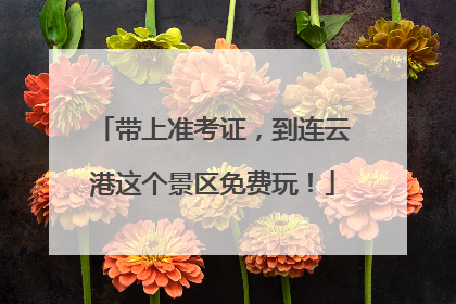 带上准考证，到连云港这个景区免费玩！