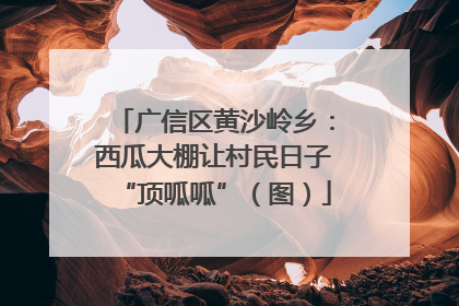 广信区黄沙岭乡：西瓜大棚让村民日子“顶呱呱”（图）