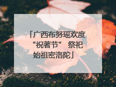 广西布努瑶欢度“祝著节” 祭祀始祖密洛陀