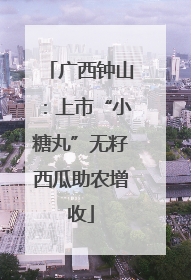 广西钟山：上市“小糖丸”无籽西瓜助农增收