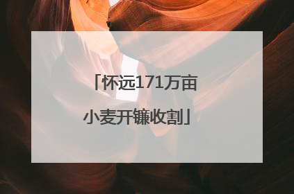 怀远171万亩小麦开镰收割