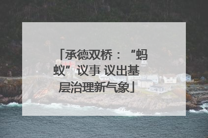承德双桥：“蚂蚁”议事 议出基层治理新气象