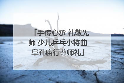 手传心承 礼敬先师 少儿乒乓小将曲阜孔庙行尊师礼