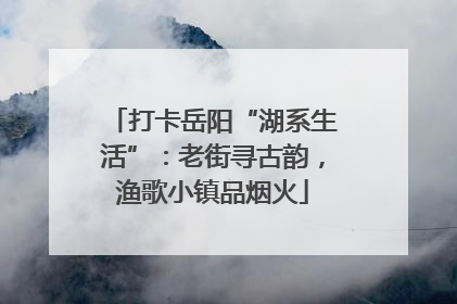 打卡岳阳“湖系生活”：老街寻古韵，渔歌小镇品烟火