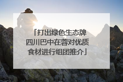 打出绿色生态牌 四川巴中在蓉对优质食材进行组团推介