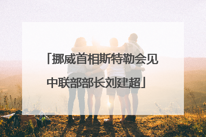 挪威首相斯特勒会见中联部部长刘建超