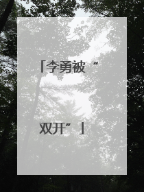 李勇被“双开”