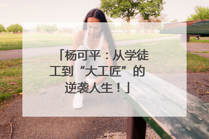 杨可平：从学徒工到“大工匠”的逆袭人生！