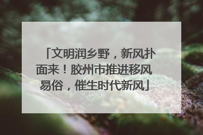 文明润乡野，新风扑面来！胶州市推进移风易俗，催生时代新风