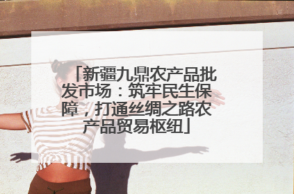 新疆九鼎农产品批发市场：筑牢民生保障，打通丝绸之路农产品贸易枢纽