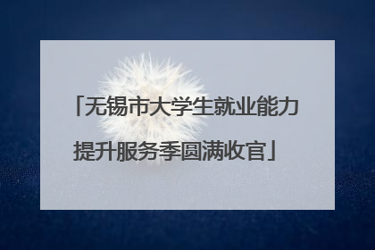 无锡市大学生就业能力提升服务季圆满收官
