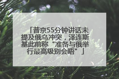 普京55分钟讲话未提及俄乌冲突，泽连斯基此前称“准备与俄举行最高级别会晤”