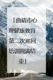 曲靖市心理健康教育第二次巡回培训圆满结束