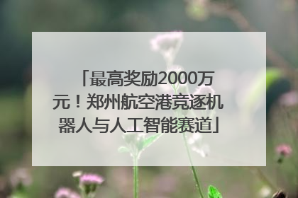 最高奖励2000万元！郑州航空港竞逐机器人与人工智能赛道