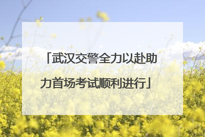 武汉交警全力以赴助力首场考试顺利进行