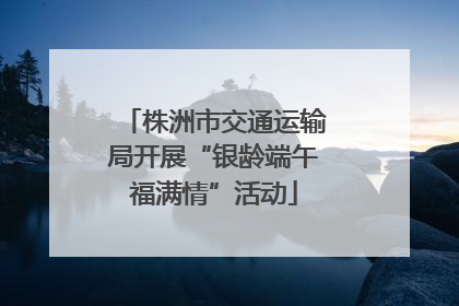 株洲市交通运输局开展“银龄端午福满情”活动