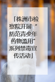 株洲市检察院开展“防范青少年药物滥用”系列禁毒宣传活动