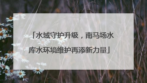 水域守护升级，南马场水库水环境维护再添新力量