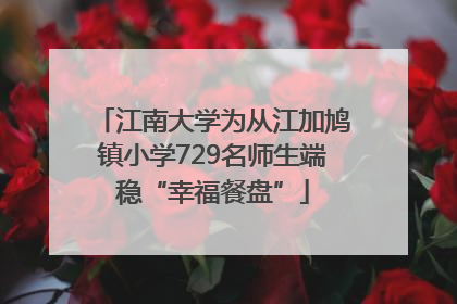 江南大学为从江加鸠镇小学729名师生端稳“幸福餐盘”