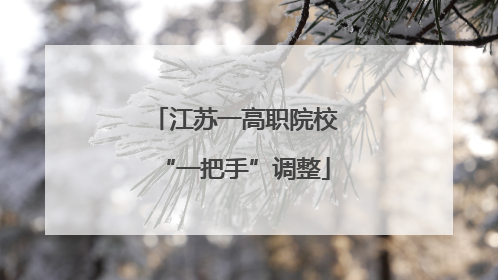 江苏一高职院校“一把手”调整
