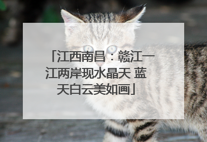江西南昌：赣江一江两岸现水晶天 蓝天白云美如画