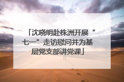 沈晓明赴株洲开展“七一”走访慰问并为基层党支部讲党课