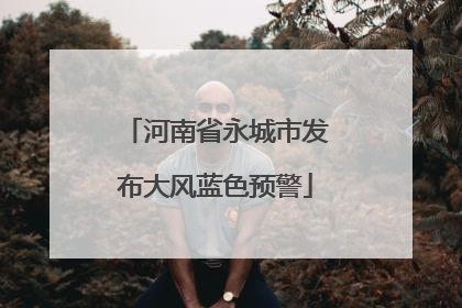 河南省永城市发布大风蓝色预警