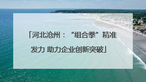 河北沧州：“组合拳”精准发力 助力企业创新突破