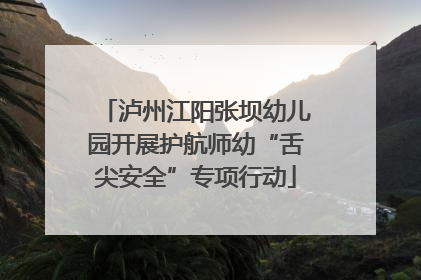 泸州江阳张坝幼儿园开展护航师幼“舌尖安全”专项行动