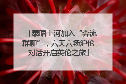 泰晤士河加入“奔流群聊”，六天六场沪伦对话开启英伦之旅