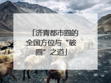 济青都市圈的全国方位与“破圈”之道