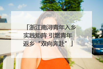 浙江南浔青年入乡实践矩阵 引燃青年返乡“双向奔赴”