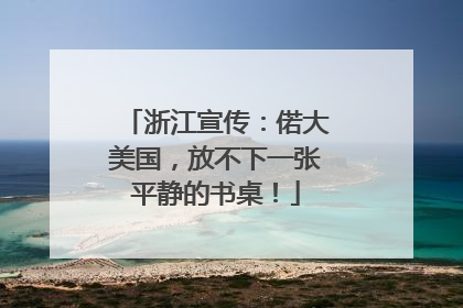 浙江宣传：偌大美国，放不下一张平静的书桌！