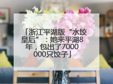 浙江平湖版“水饺皇后”：她来平湖8年，包出了7000000只饺子