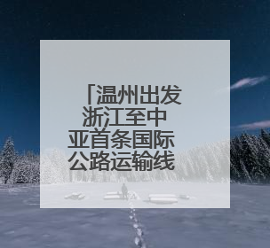 温州出发 浙江至中亚首条国际公路运输线路开通
