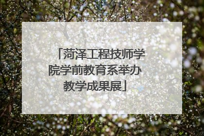 菏泽工程技师学院学前教育系举办教学成果展