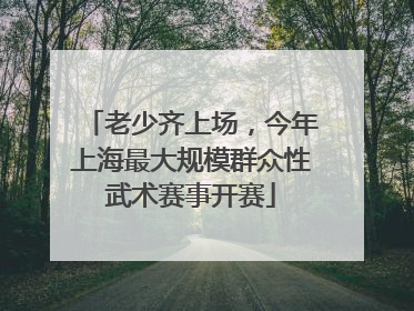 老少齐上场，今年上海最大规模群众性武术赛事开赛
