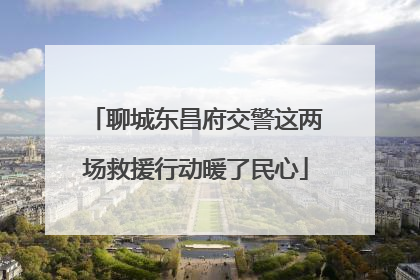 聊城东昌府交警这两场救援行动暖了民心