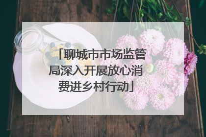 聊城市市场监管局深入开展放心消费进乡村行动
