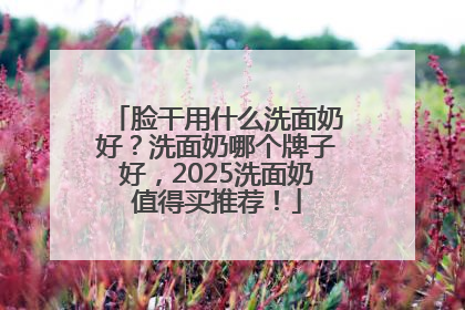 脸干用什么洗面奶好？洗面奶哪个牌子好，2025洗面奶值得买推荐！