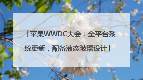 苹果WWDC大会：全平台系统更新，配备液态玻璃设计