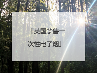 英国禁售一次性电子烟