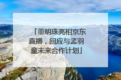 董明珠亮相京东直播，回应与孟羽童未来合作计划