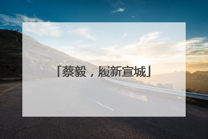 蔡毅，履新宣城