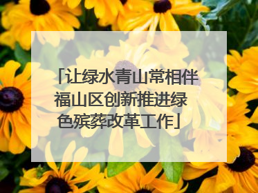 让绿水青山常相伴 福山区创新推进绿色殡葬改革工作