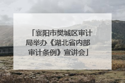 襄阳市樊城区审计局举办《湖北省内部审计条例》宣讲会