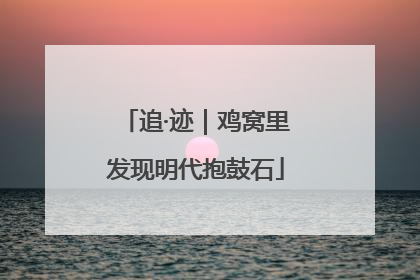 追·迹｜鸡窝里发现明代抱鼓石