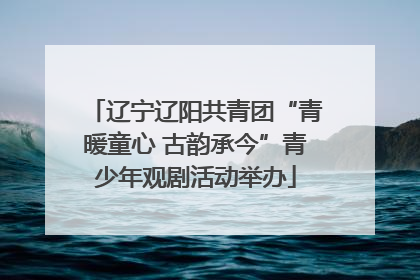 辽宁辽阳共青团“青暖童心 古韵承今”青少年观剧活动举办