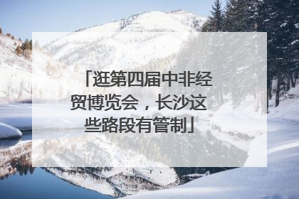 逛第四届中非经贸博览会，长沙这些路段有管制