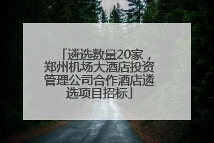 遴选数量20家，郑州机场大酒店投资管理公司合作酒店遴选项目招标